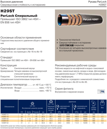Рукав высокого давления 4SH DN32