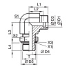 EO2 Adjustable locknut elbow