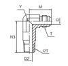 T-Lok Extended male stud elbow