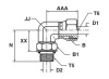 O-Lok Swivel nut stud elbow