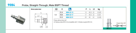 QRC MALE THREAD BSPT OD1/4