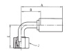 DKO-L 24°CONE M10X1 NUT90°ELB