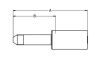 MP-Nippel   1/4-28 UNF LH