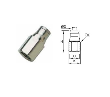 FEMALE STUD FIT'G 5/32