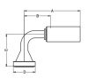 SAE-FLANGE L 3000 PSI 90° EL