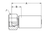 M 12x1.5 Swivel Nut, 59° Cone