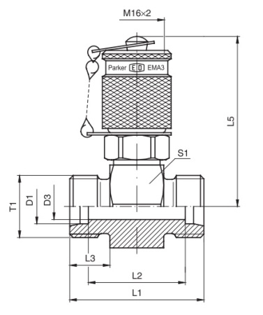 TEST POINT W. THREAD M16x2