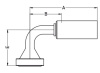 SAE-FLANGE S 6000 PSI 90° EL