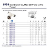 SS STEEL MALE 1/8"BSPP TEE POL