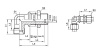EO Bulkhead elbow with plastic