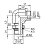 Adjustable locknut elbow