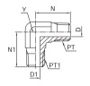 Male thread elbow
