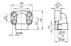 Flange Elbow BSPP, VIT O-Ring