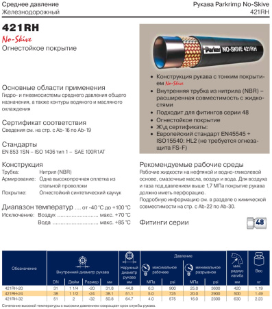 Рукав высокого давления EN 853 1SN DN32