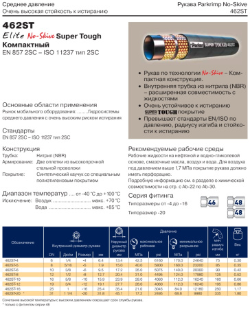 Рукав высокого давления EN 857 2SC DN8
