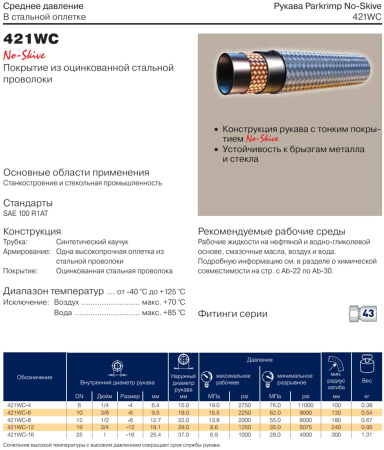 Рукав высокого давления SAE 100 R1AT DN6