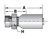 Male Stud Metric 24° Cone