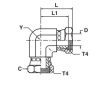 Swivel nut elbow