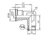 SAE 90° Elbow flange adapter